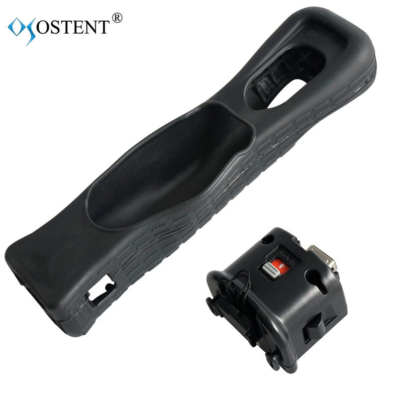 OSTENT Motionplus Motion Plus + Silicone Case for Nintendo Wii Remote Controller Game Color Black - Image 2